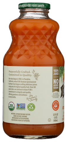 R.W. Knudsen Family Organic Orange Carrot Juice Blend, 32 Ounces (Pack of 6)