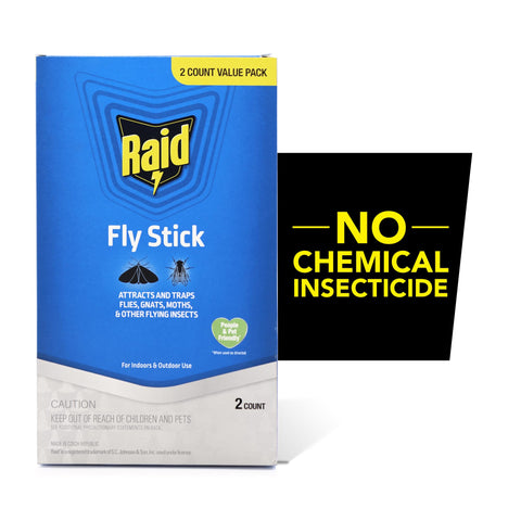 Raid Jumbo Fly Sticks with Metallic Lure (2 Pack)