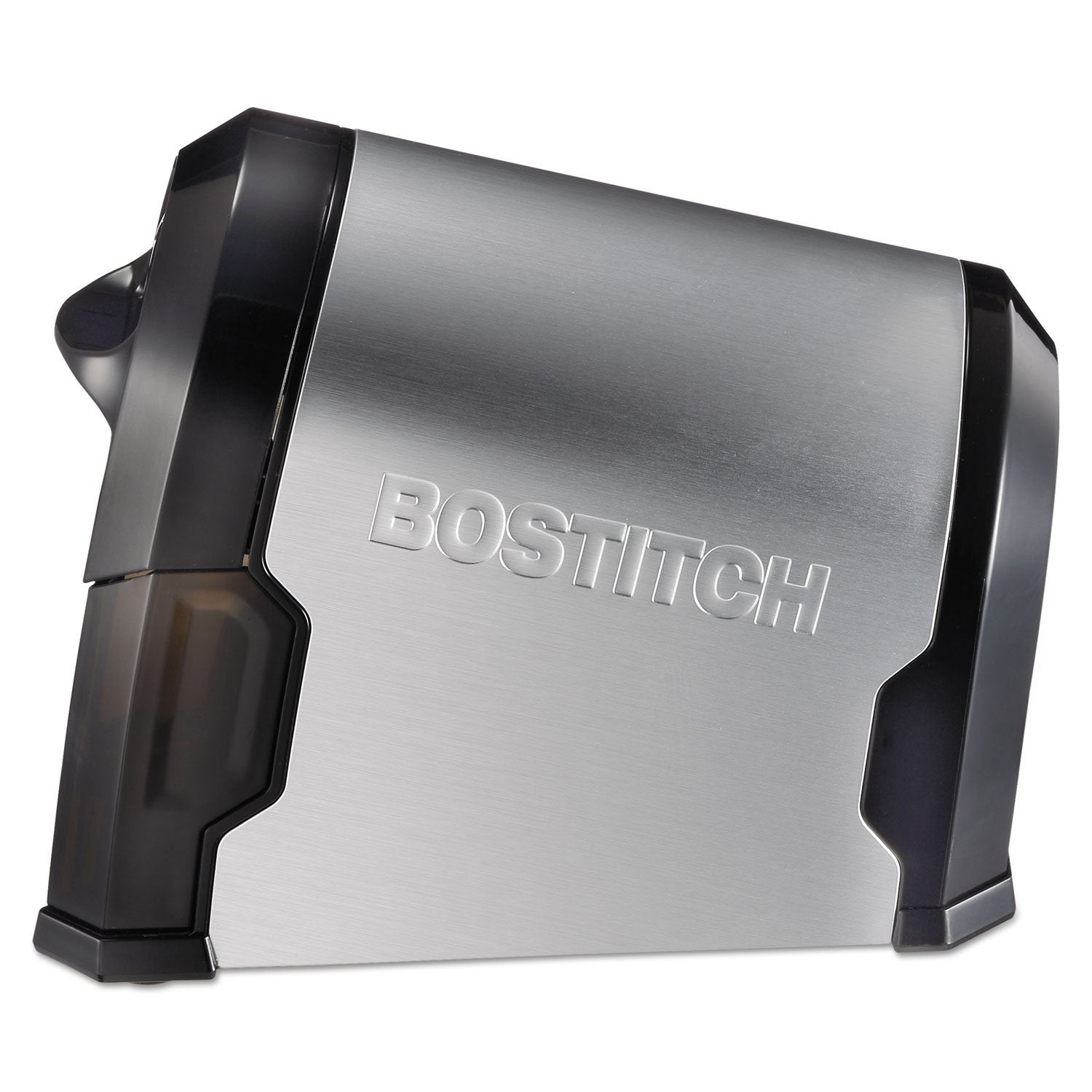 Bostitch Office SuperPro Glow Electric Pencil Sharpener, Heavy Duty Commercial Classroom, Replaceable Cutter Cartridge System, 6-Hole, Silver/Black