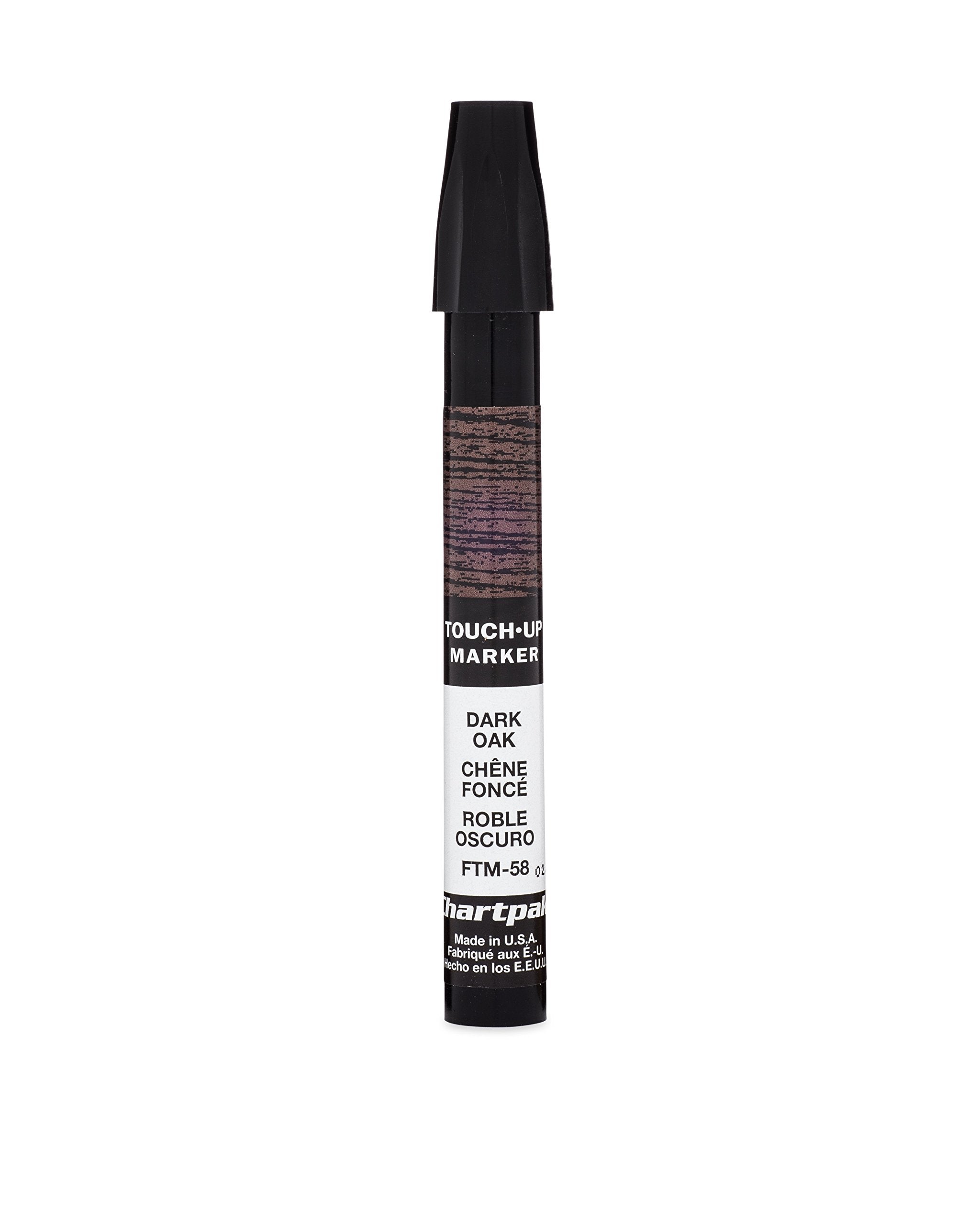 AD Marker Chartpak Wood Frame Touch-Up Marker, Tri-Nib, Dark Oak, 1 Each (FTM58)