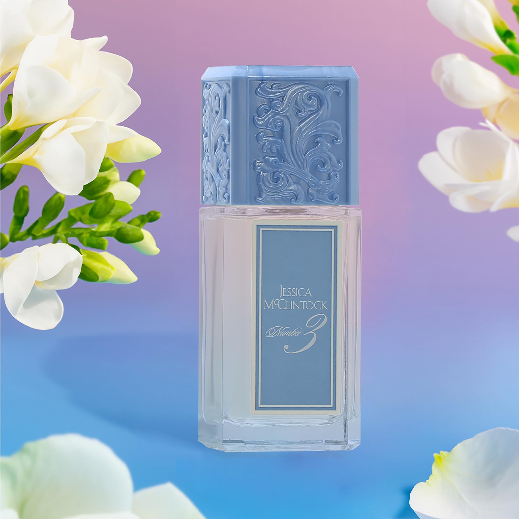 Jessica McClintock Number 3 Eau De Parfum Spray for Women, 3.4 oz - Romantic Floral Fragrance with Jasmine, Lilac, Lily of the Valley & Musk, Long-Lasting Scent