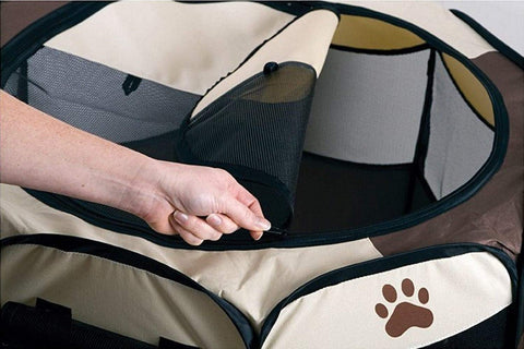 Etna Portable Foldable Pet Playpen For Dogs, Paw Print - Indoor and Outdoor Use, Medium/Large Sized Pets - Pop-Up, Traveling, Kennel Design, Ideal for Keeping Pets Safe and Secure - 36 x 23 Inches