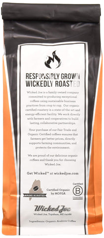 Wicked Joe Organic Coffee French Decaf, Whole Bean, 12 Ounce