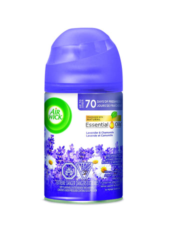 Air Wick Pure Freshmatic Refill Automatic Spray, Lavender & Chamomile, 1ct, Air Freshener, Essential Oil, Odor Neutralization, Packaging May Vary, Clear, 5.89 Ounce (6233877961)