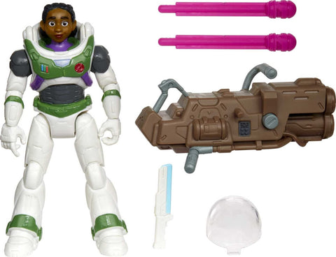 Mattel Disney and Pixar Lightyear Action Figure & Accessories Set, Mission Equipped Izzy Hawthorne with Strike Action & 12 Posable Joints, 4.5-inch