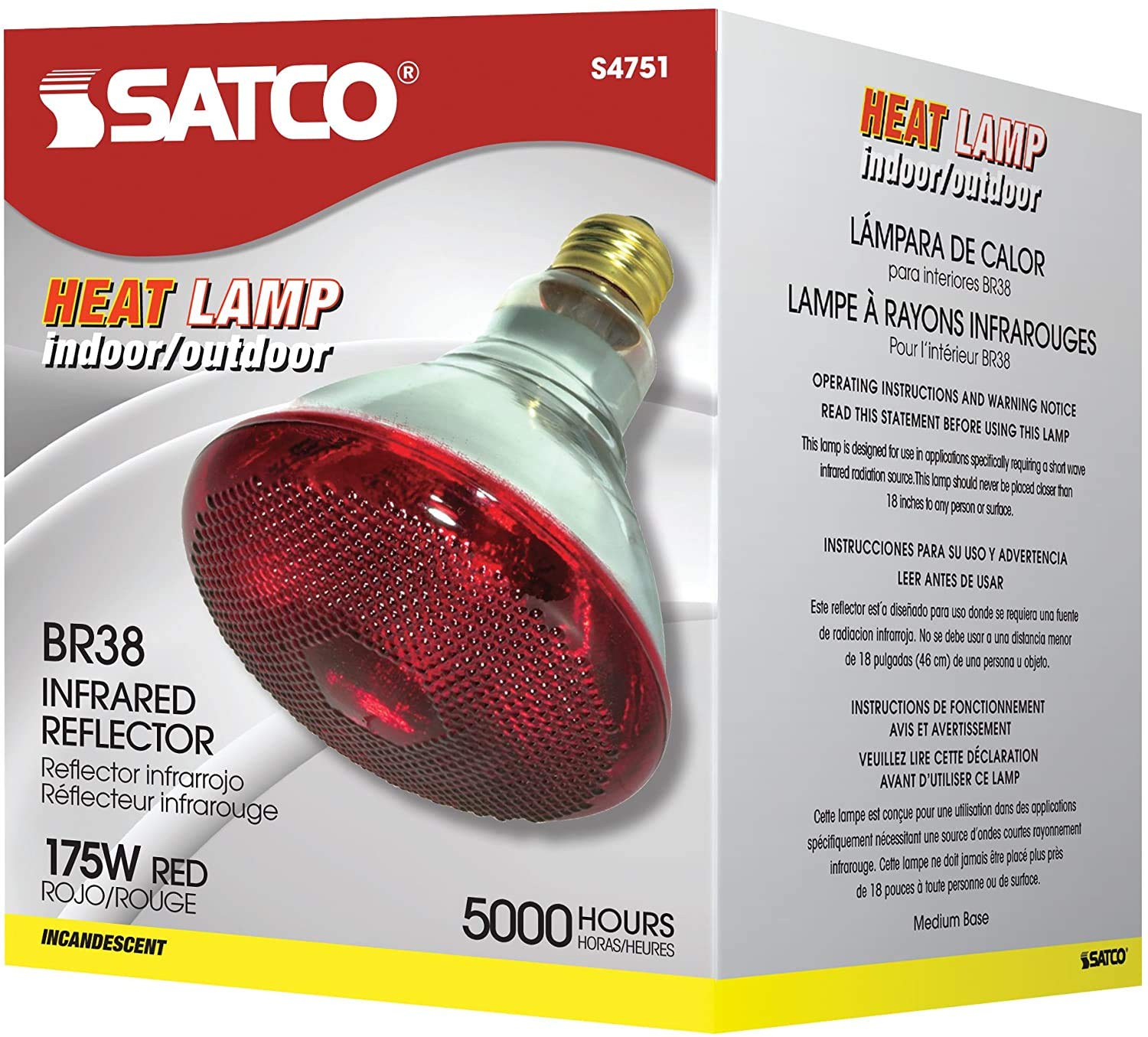 Satco S4751 Medium Light Bulb in Bronze/Dark finish, 5.31 inches