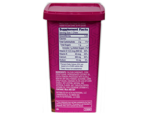 Viactiv Max Formula Calcium +Vitamin D3 Supplement for Bone Health Milk Chocolate, 100 Soft Chews - 3 Pack