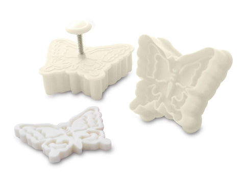 Ateco Fondant and Dough Plunger Cutter and Embosser, 2-Inch, Butterfly Baking Supply