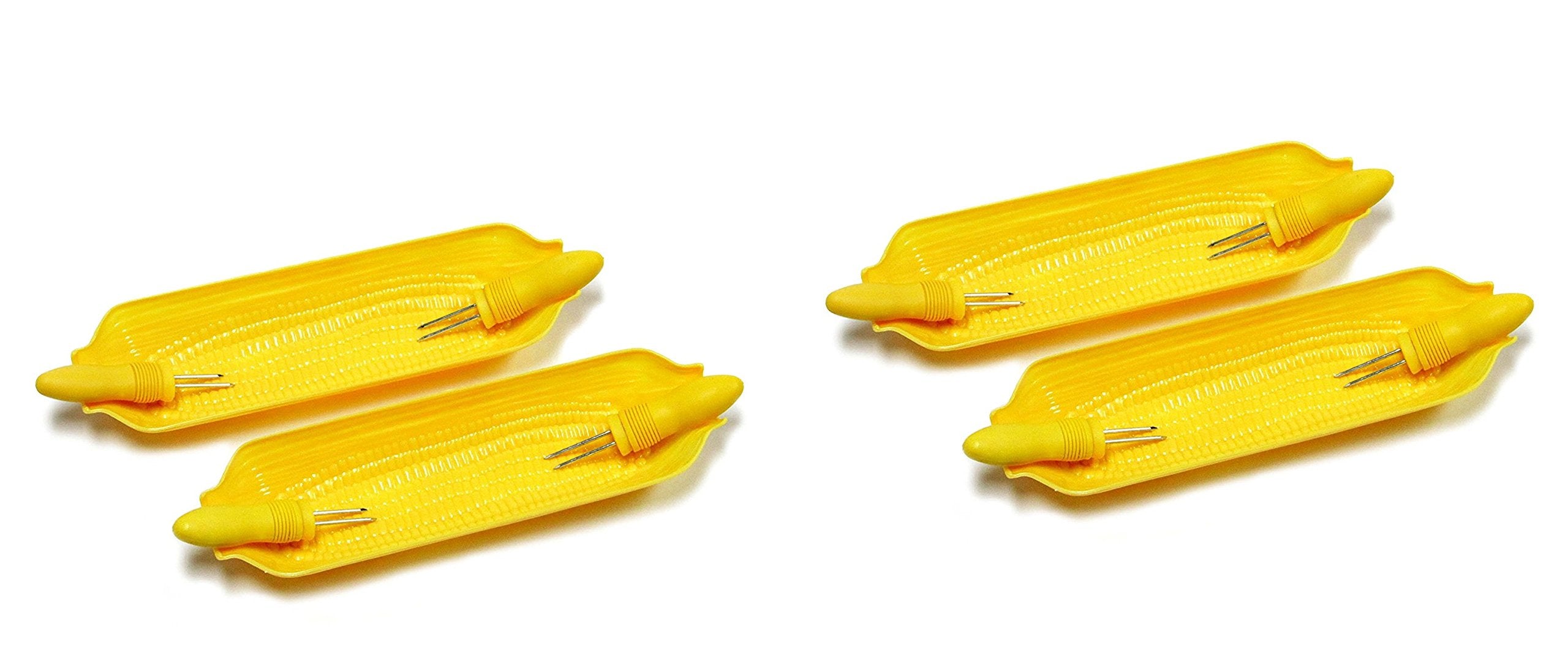 Chef Craft Corn Cob Dishes with Holders, 4-Pack