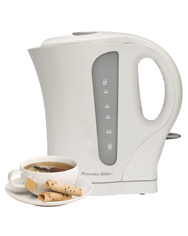 Proctor Silex k4090 Cordless Electric Kettle, 1.7-Liter, White