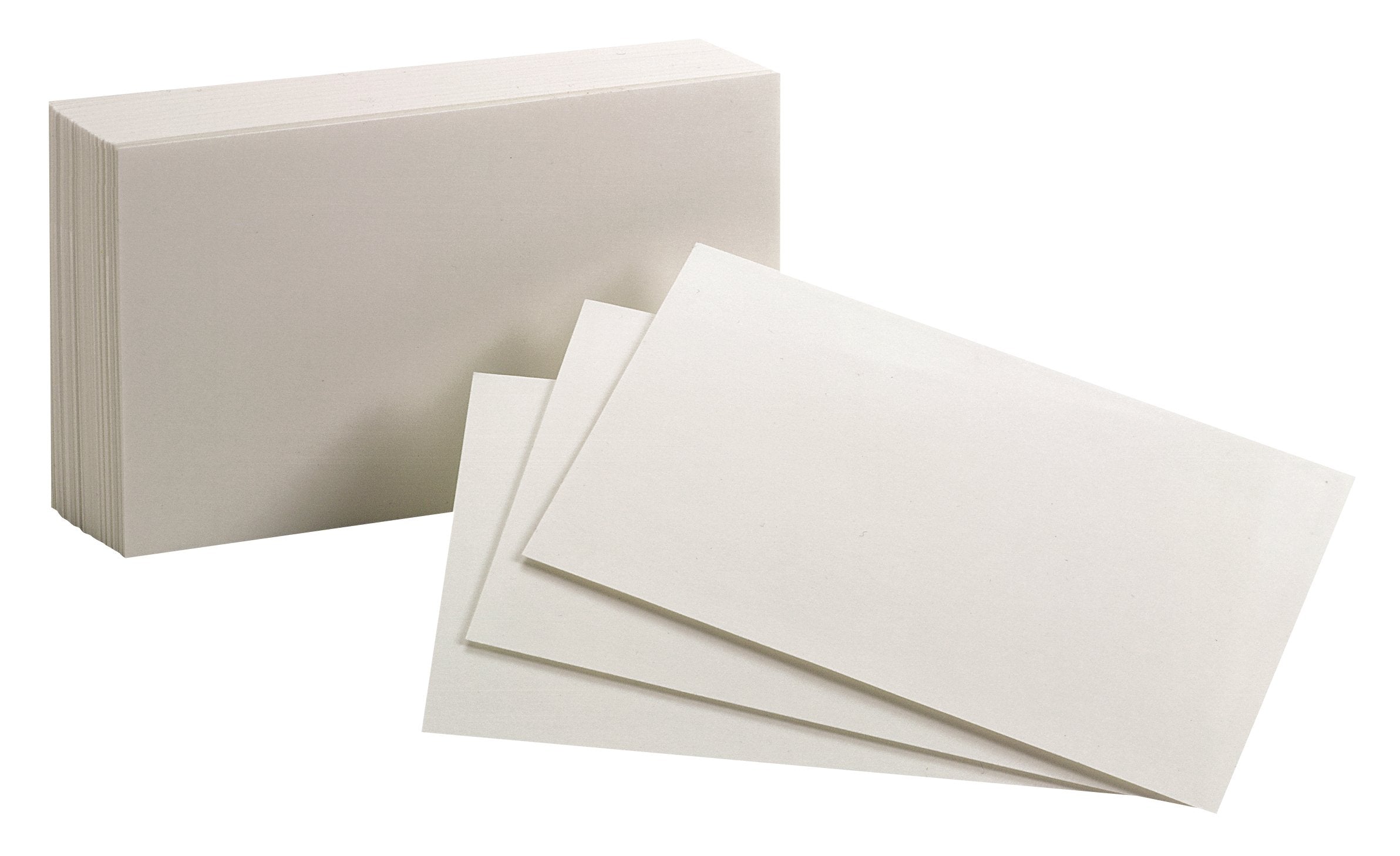 Oxford Blank Index Cards, 3" x 5", White, 100 Per Pack (40135)