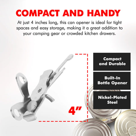 Chef Craft Select Butterfly Can Opener, 4 inches, Nickle Plated