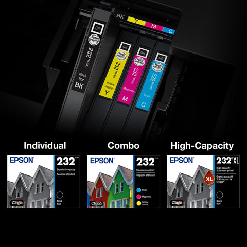 Epson 232 Claria Ink Standard Capacity Cyan Cartridge (T232220-S) Works with Workforce WF-2930, WF-2950, Expression XP-4200, XP-4205