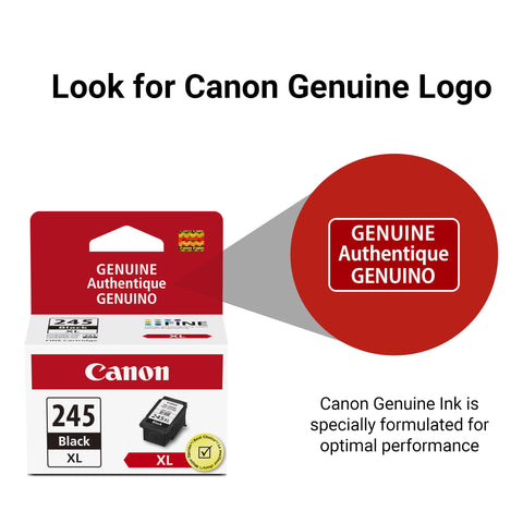 Canon PG-245 XL Genuine Black Ink Cartridge, Compatible with iP2820, MG2420/2924/2920/3020/2522/2525, MX492, TS3120/302/302a/202/202a/4520/3320