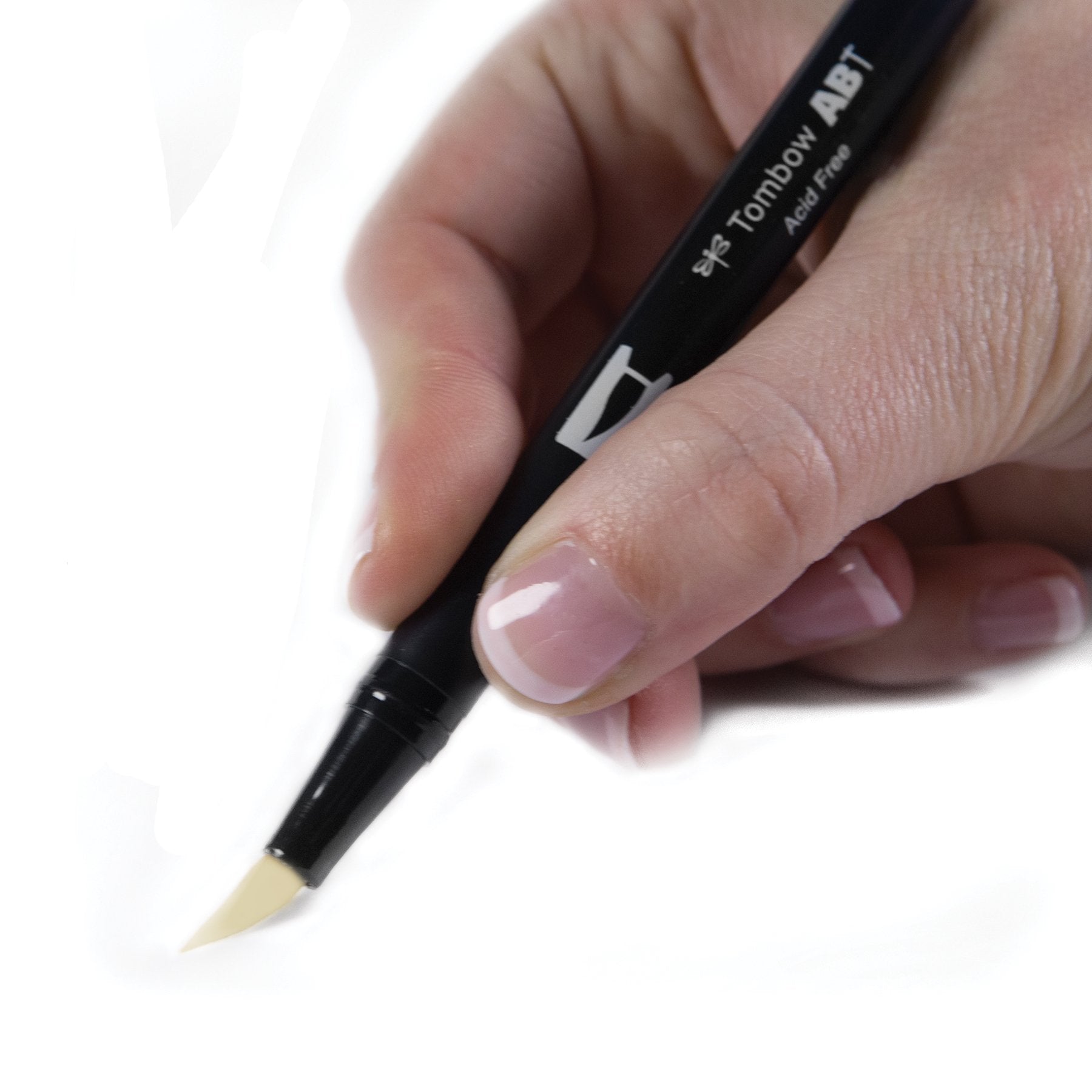 Tombow 56617 Dual Brush Pen Art Marker, 990 - Light Sand, 1-Pack. Blendable, Brush and Fine Tip Marker