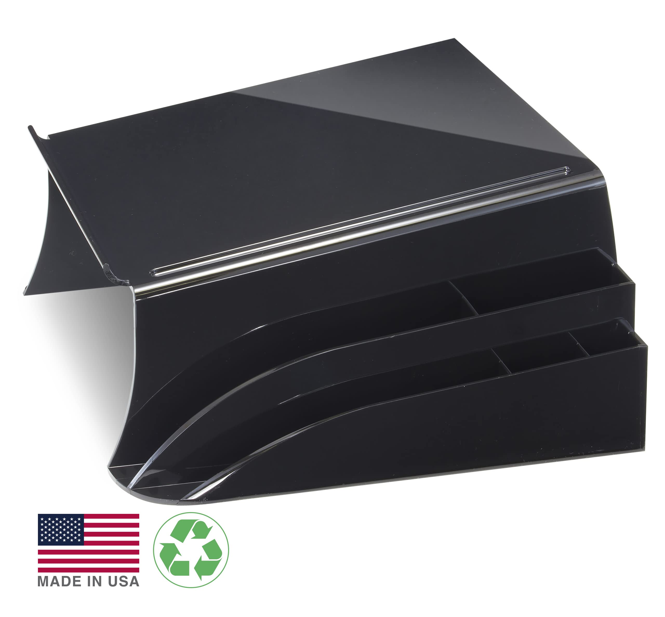 Officemate 26102 Recycled Telephone Stand, 12 1/4 x 10 1/2 x 5 1/4, Black (OIC26102)