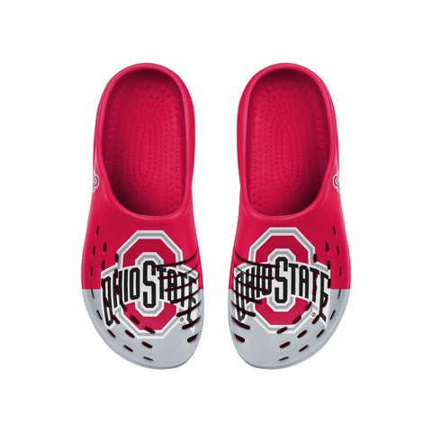 FOCO Ohio State Buckeyes NCAA Mens Colorblock Big Logo Clog - M
