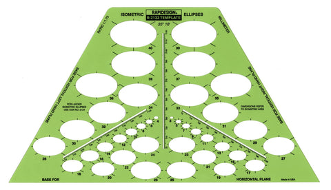 Rapidesign Metric Isometric Ellipse Template, 1 Each (R2123)