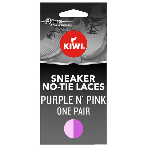 KIWI Sneaker No-Tie Shoe Laces, Purple N' Pink, One Size Fits All, 1 Pair