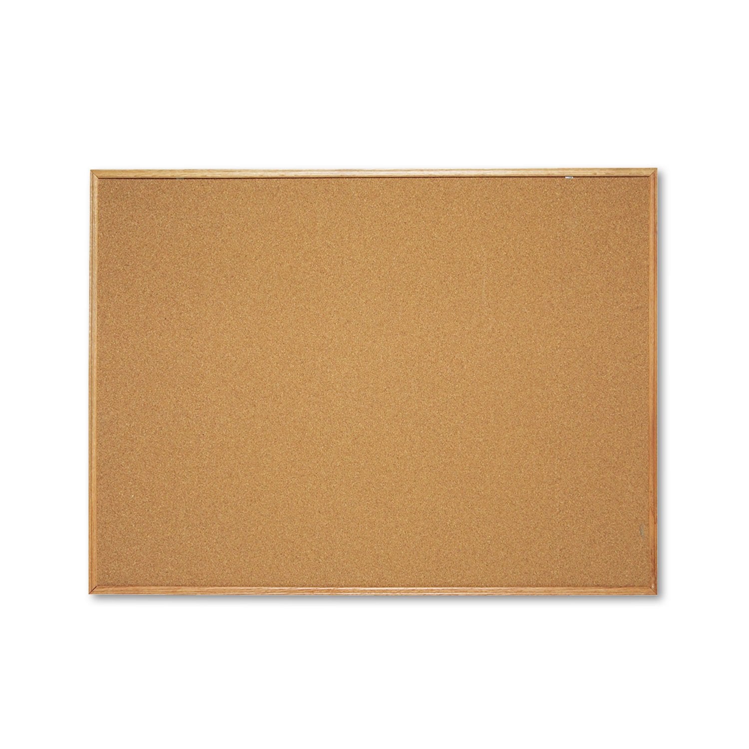 Quartet Cork Bulletin Board 48"W x 36"H Pin Board, Oak Finish Frame (304)