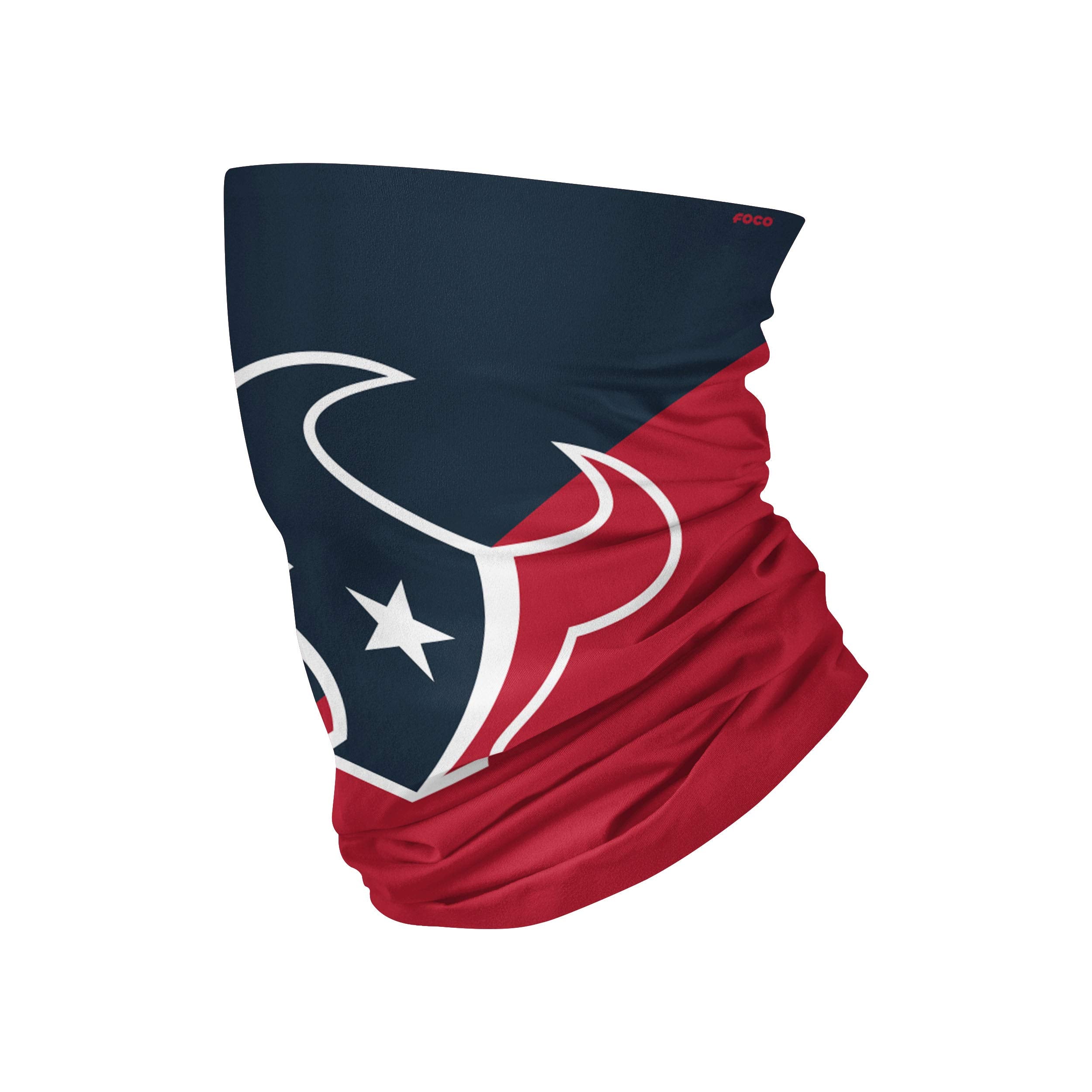 FOCO NFL Houston Texans Unisex Face Mask Gaiter Big Logo, Team Colors, One Size