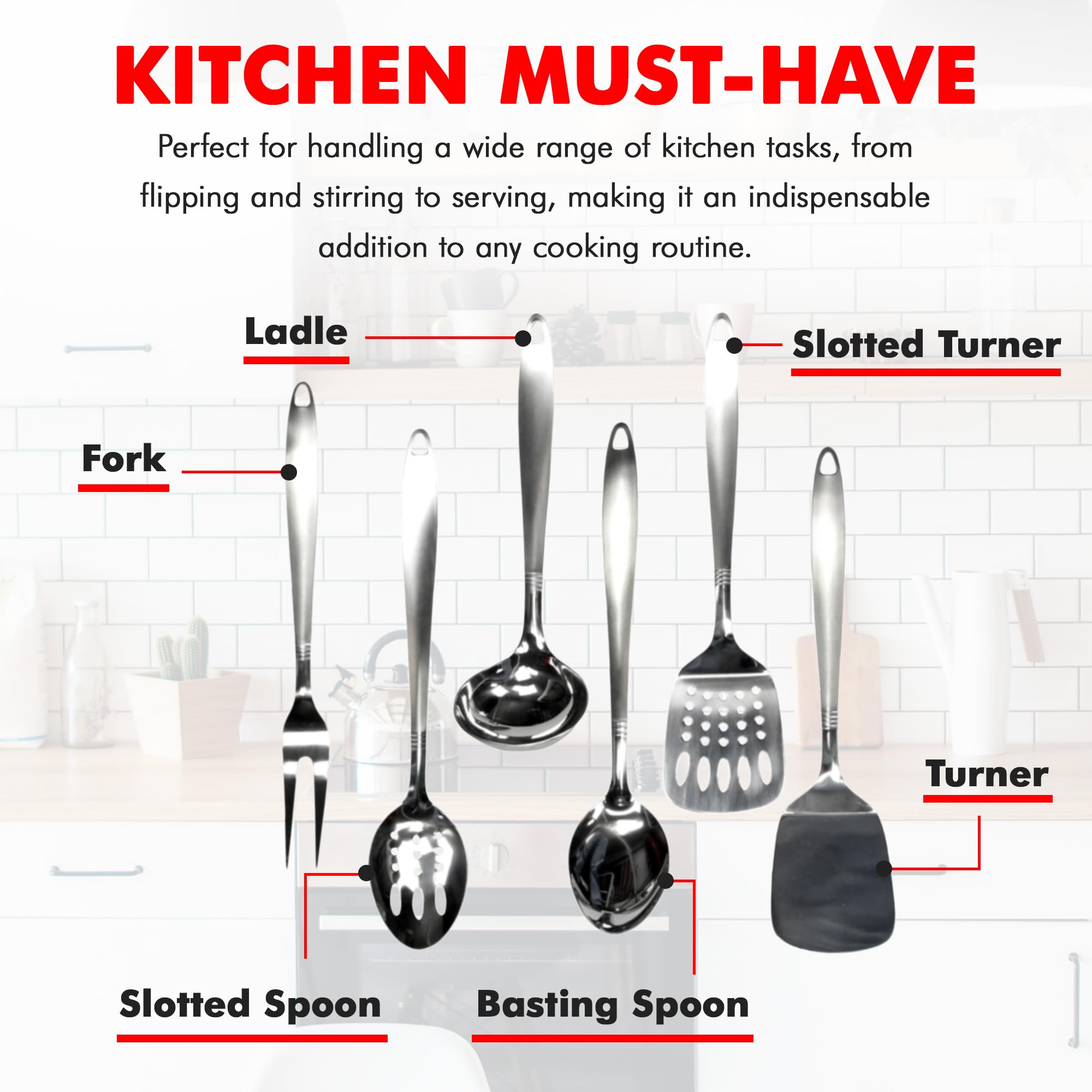 Chef Craft Select Slotted Spoon, 13 inch, Stainless Steel