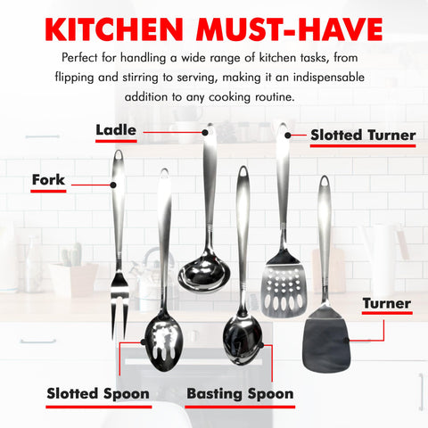 Chef Craft 10230 1-Piece Stainless Steel Solid Spoon,13-Inch