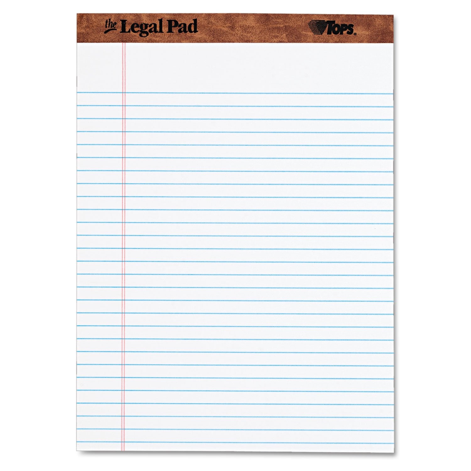 Tops 75330 "The Legal Pad Ruled Pads, Legal/Wide, 8 1/2 x 11 3/4, White, 50 Sheets