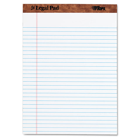 Tops 75330 "The Legal Pad Ruled Pads, Legal/Wide, 8 1/2 x 11 3/4, White, 50 Sheets