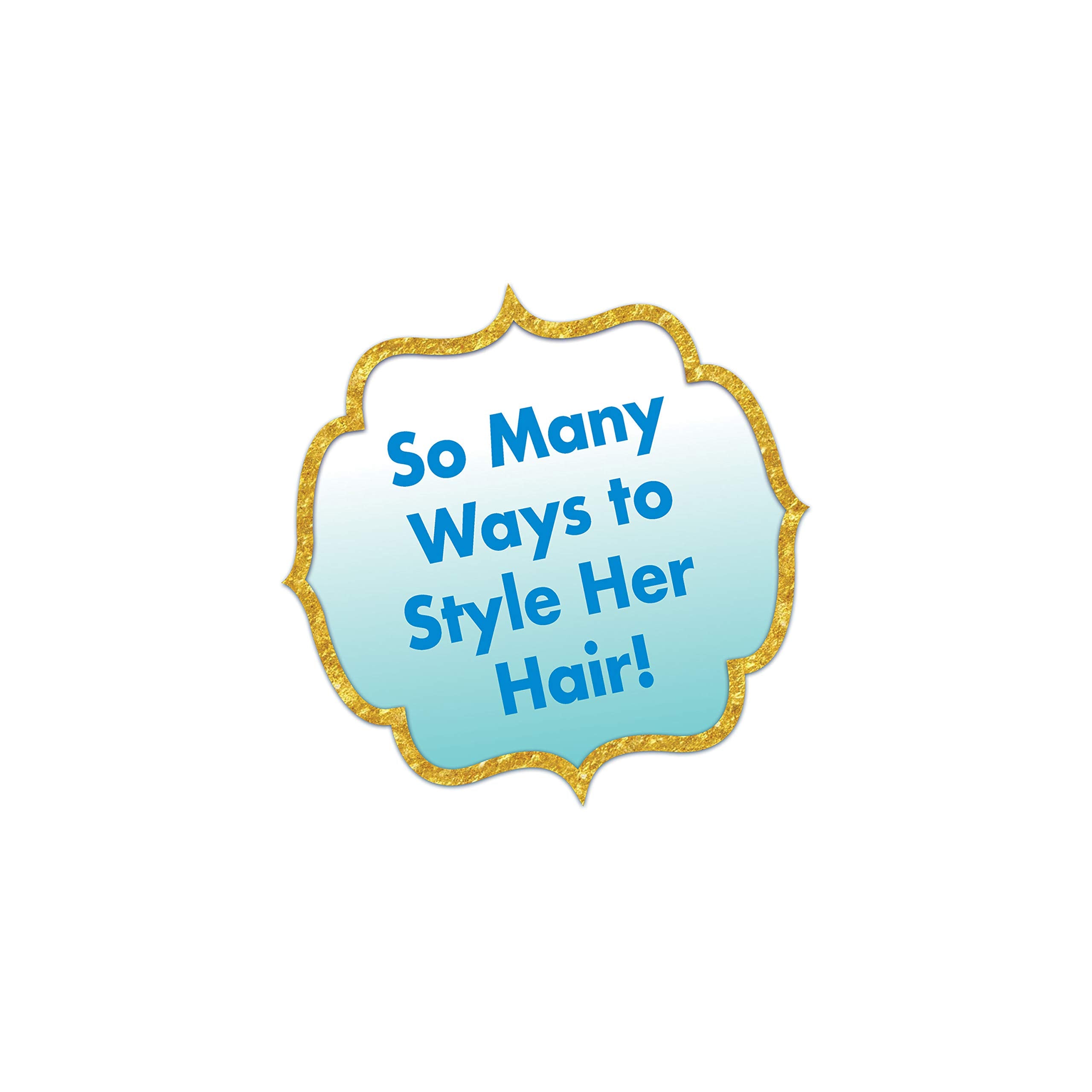 Disney Princess Jasmine Styling Head with Accessories, 14-pieces, Black Hair and Brown Eyes, Kids Toys for Ages 3 Up by Just Play