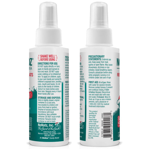 No Mosquitoz Botanical Insect Repellent, DEET-Free, Made with Natural Essential Oils, Non-Greasy Formula, Made in The USA, Woodsy Scent, 4 Ounce Spray Bottle
