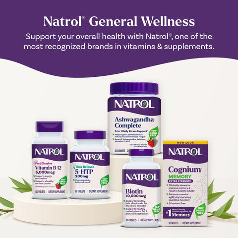 Natrol 5-HTP 200 mg, Time Release, Support a Balanced Mood, Dietary Supplement Provides Serotonin Production Throughout the Day, 30 Tablets, Up to a 30 Day Supply