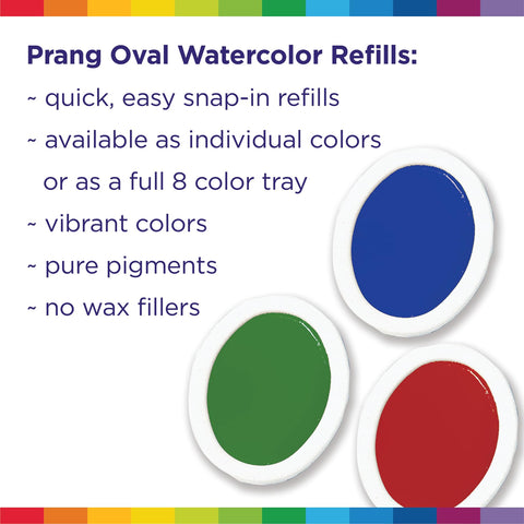 Prang Semi-Moist Watercolor Refill Ovals Magenta