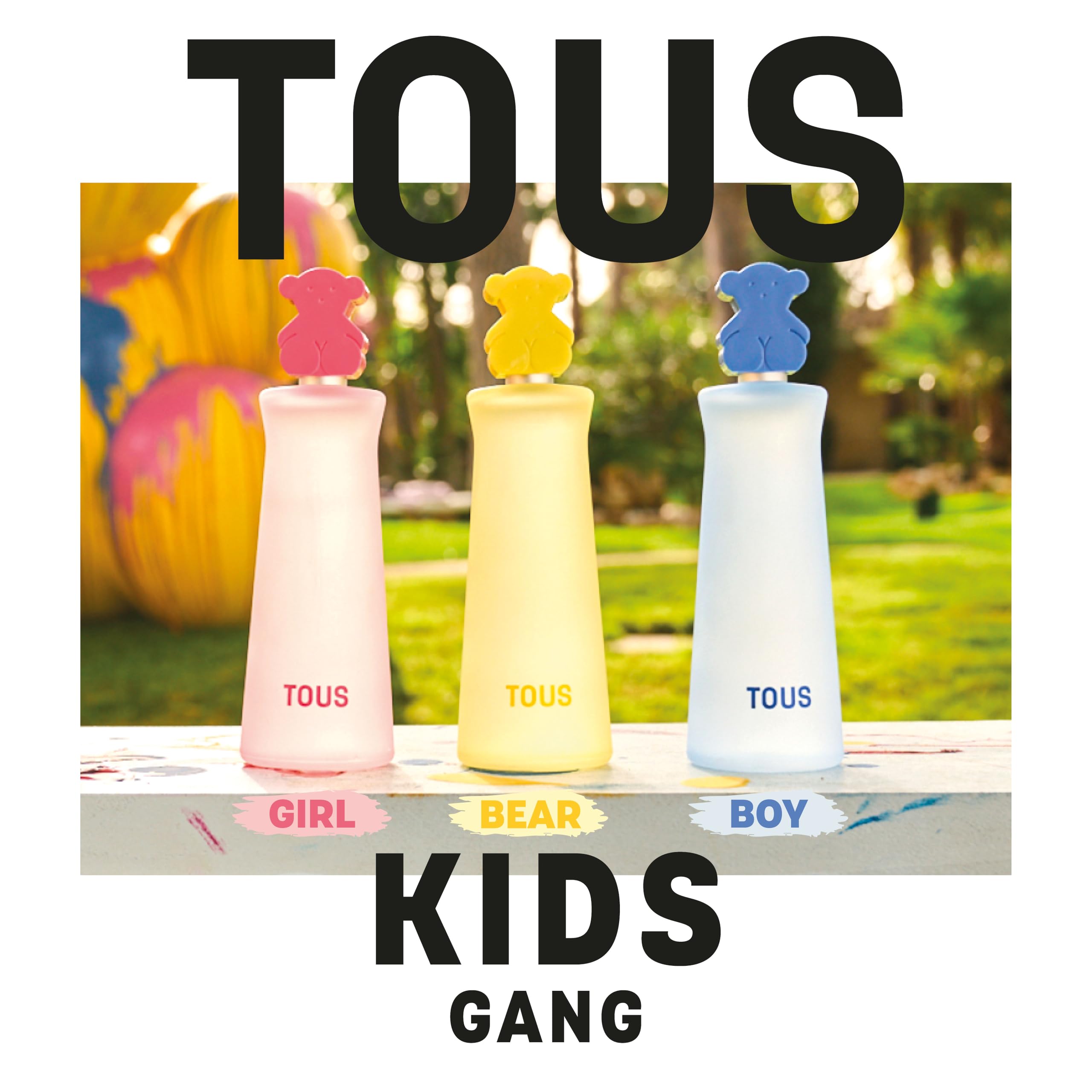 TOUS Kids Girl Eau de Toilette Spray, Floral Fresh Scent, Gentle on Girls' Sensitive Skin. Ideal for Everyday Use, With Notes of Apricot, Coconut Water, Musk, and Vanilla Ice Cream, 3.4 Fl Oz