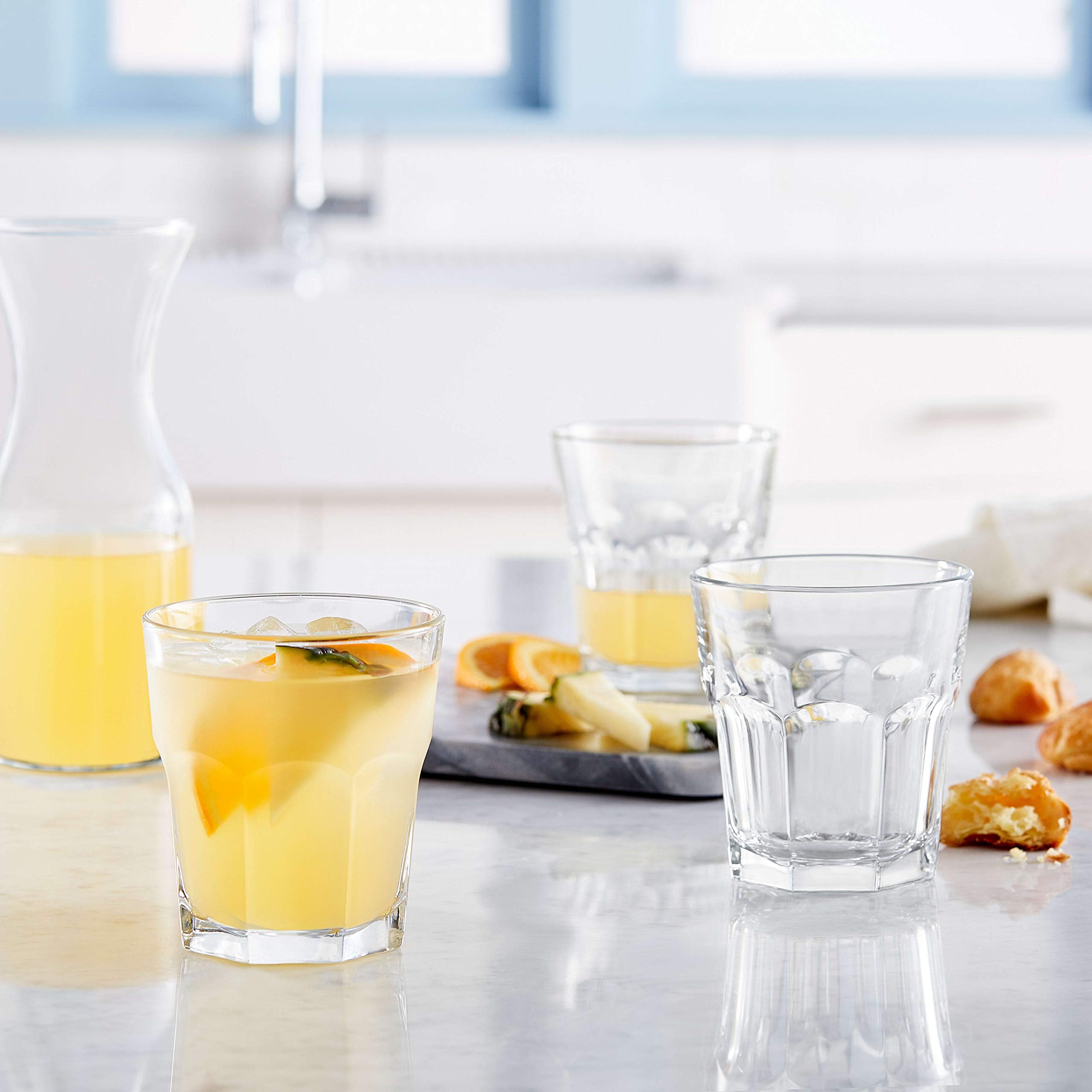 Libbey Gibraltar Drinking Glass Drinking Cup Set, Iconic Heavy Base Bar Glassware Thick Drinking Glasses Set of 12, 12-Ounce Rocks Glasses