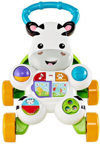Fisher-Price Baby to Toddler Toy, Learn with Me Zebra Walker with Educational Music Lights & Activities for Infants Ages 6+ Months