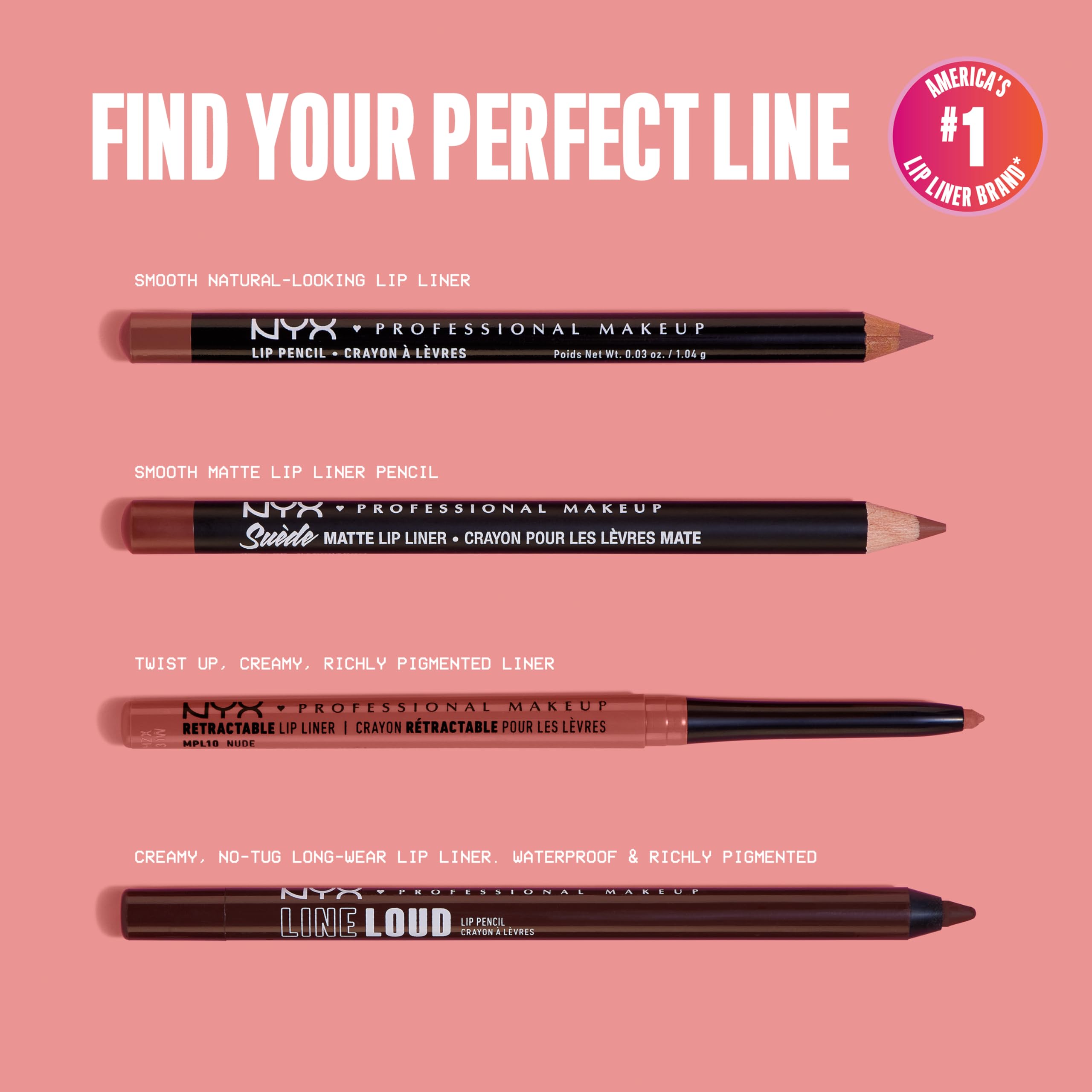 NYX PROFESSIONAL MAKEUP Suede Matte Lip Liner, Velvety-Smooth, Long-Lasting Formula For A Defined Lip Makeup Look - Maison (Brown)