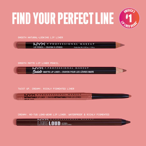 NYX PROFESSIONAL MAKEUP Suede Matte Lip Liner, Velvety-Smooth, Long-Lasting Formula For A Defined Lip Makeup Look - Maison (Brown)