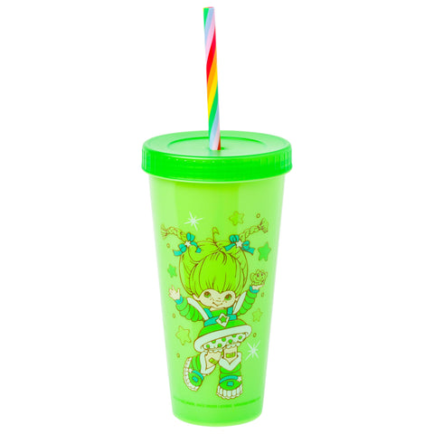 Silver Buffalo Rainbow Brite 4 pack Color Change Plastic Tumbler Set Featuring Rainbow Brite, Patty O’Green, La La Orange, and Shy Violet, 24 Ounces