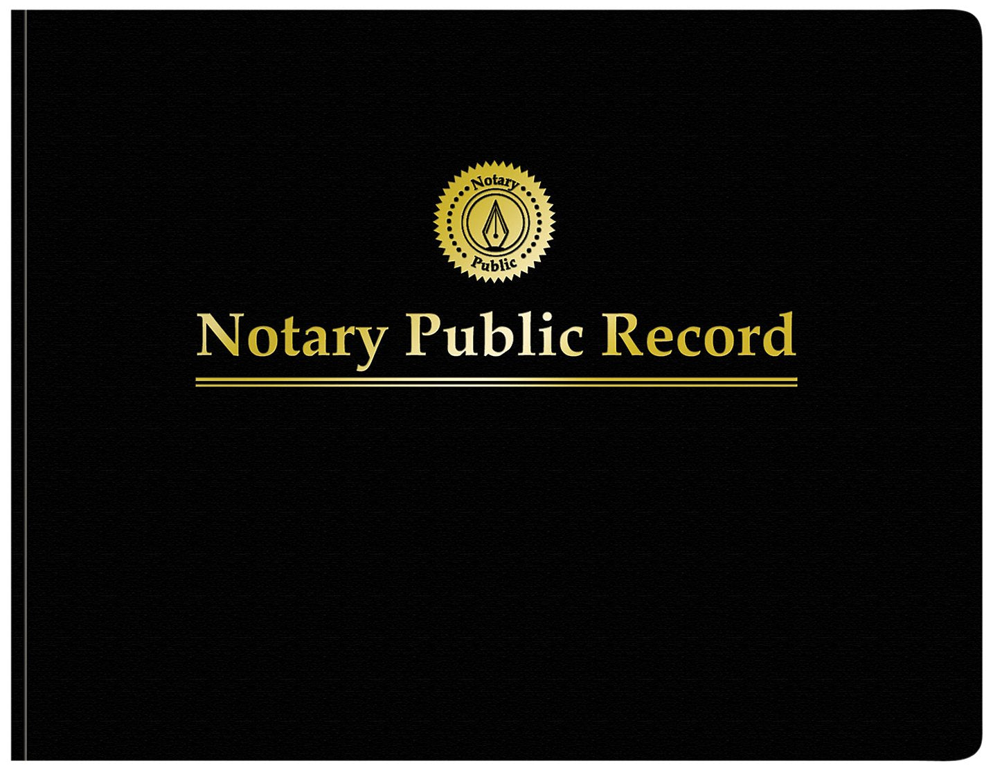 Adams Notary Public Record Journal, 11 x 8.5 Inches, 6 Entries Per Page, 63 Pages Per Book, Black (AFR90)