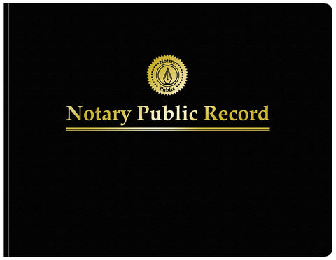 Adams Notary Public Record Journal, 11 x 8.5 Inches, 6 Entries Per Page, 63 Pages Per Book, Black (AFR90)