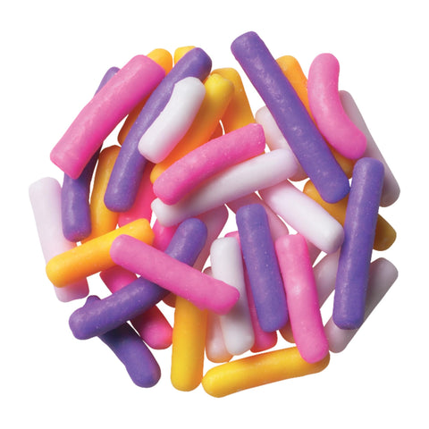 DecoPac Pastel Rainbow Sprinkles | Extra Large 26oz Pack | Cake Sprinkle Mix, Fancy Sprinkles For Cake Decorating, Handheld Container, Candy Sprinkles, Spring Cake Sprinkles - Pink, Purple, Yellow & White