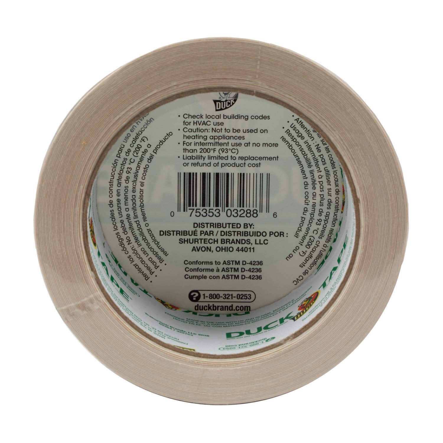 Duck Brand 283264 Color Duct Tape, Single Roll, Beige, 60 Foot