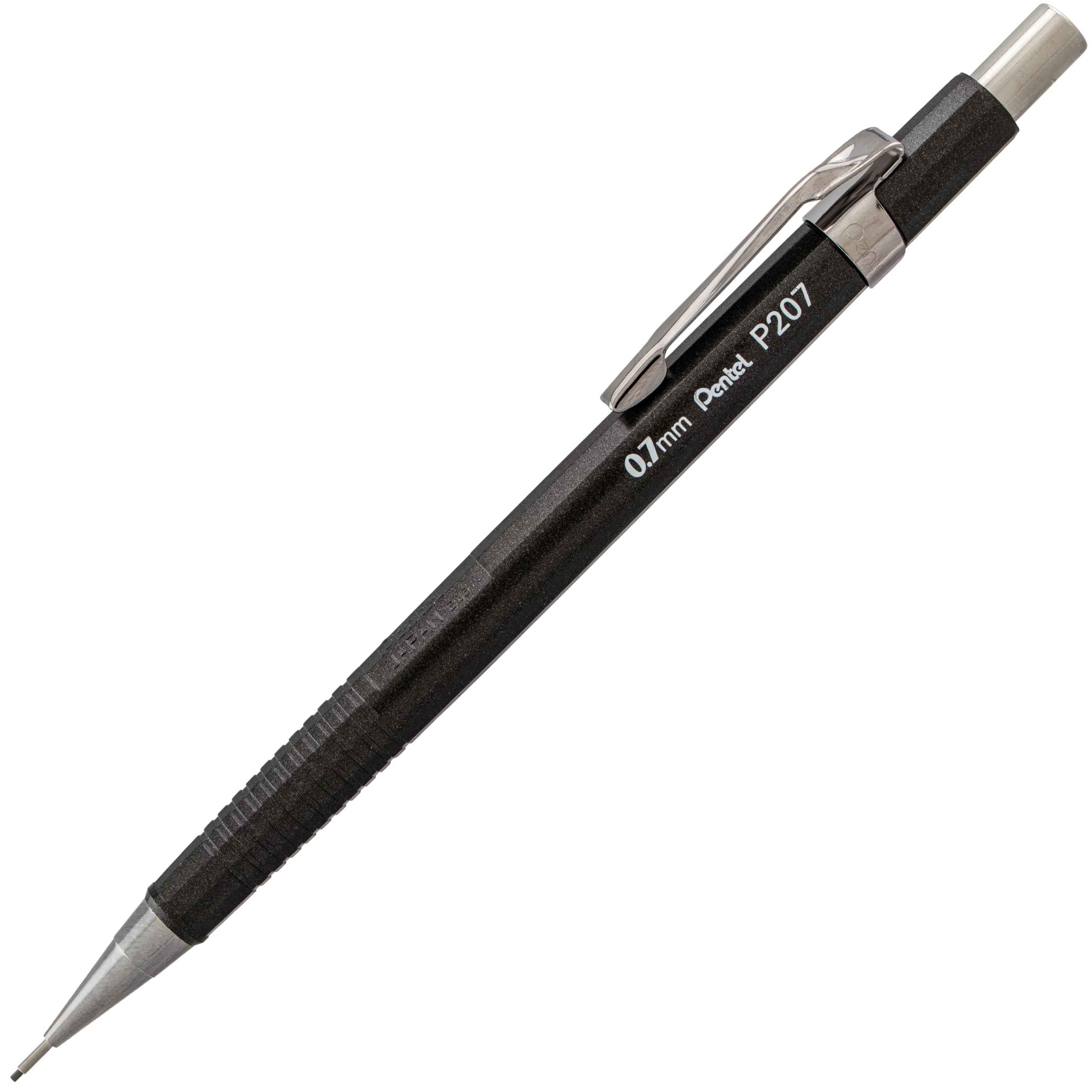 Pentel Sharp Mechanical Pencil, (0.7mm), Metallic Graphite Barrel, Box of 12 (P207MN)
