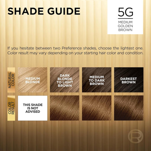 L’Oreal ParisSuperior Preference - 5G Medium Golden Brown (Warmer) 1 Each
