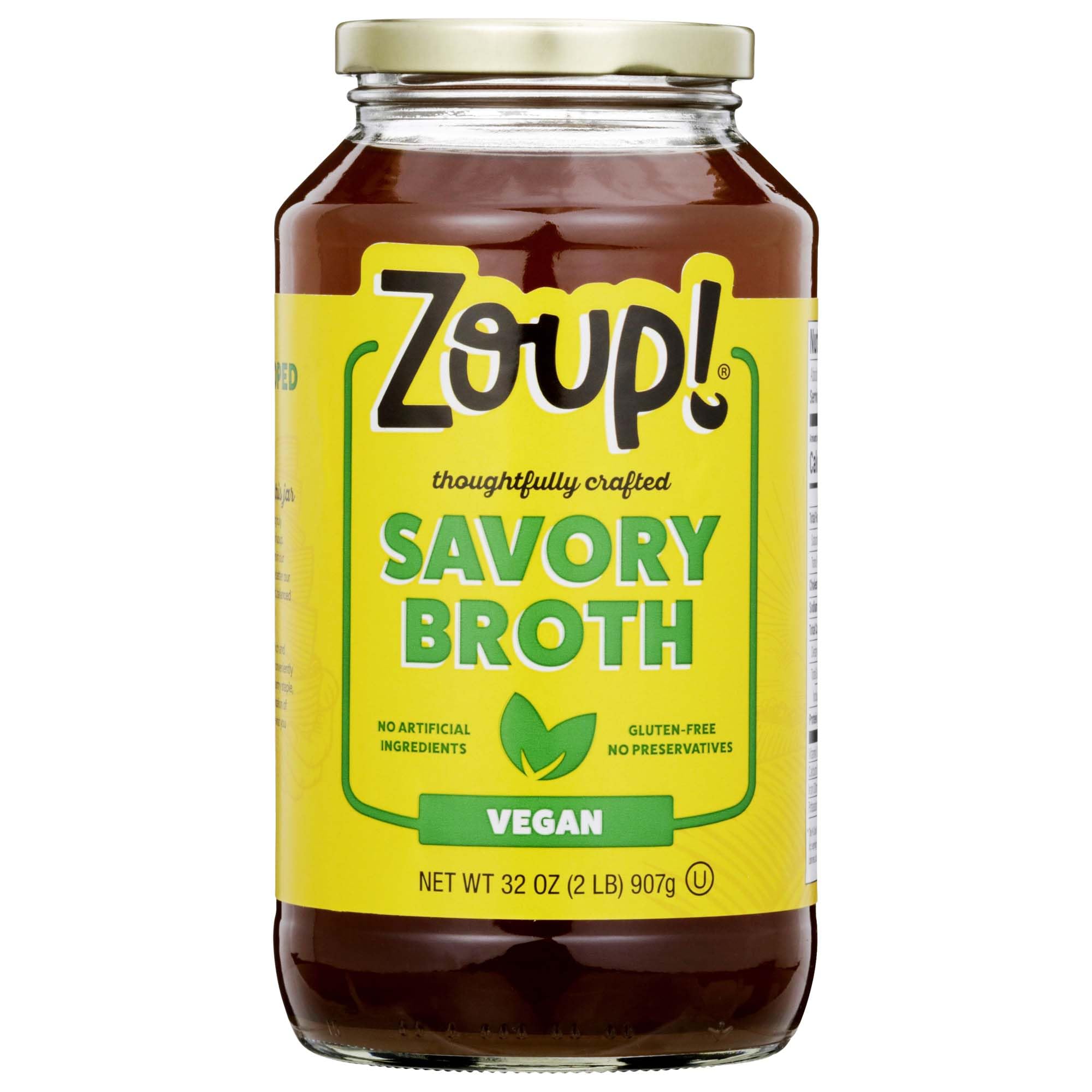 Savory Broth by Zoup! Keto-Friendly, Gluten Free, Non-GMO - Great for Stock, Bouillon, Soup Base or in Gravy - 1-Pack (32 oz)