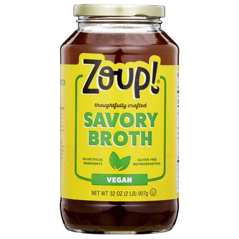 Savory Broth by Zoup! Keto-Friendly, Gluten Free, Non-GMO - Great for Stock, Bouillon, Soup Base or in Gravy - 1-Pack (32 oz)