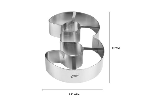 Ateco Extra Large Number 3 Cake Cutter