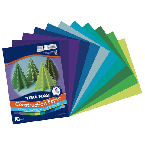Tru-Ray Construction Paper 9x12" Cool Color Assortment