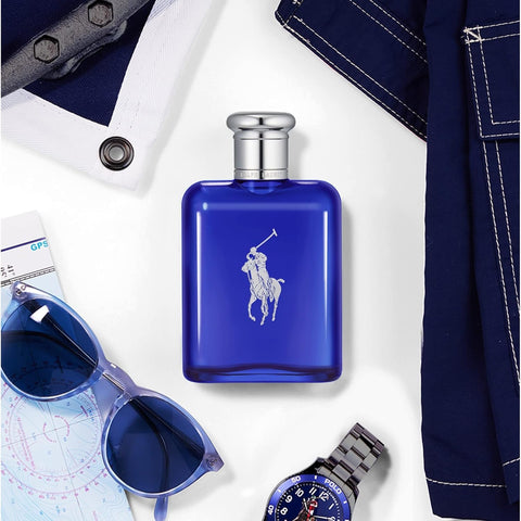 RALPH LAUREN FRAGRANCES Polo Blue - Eau de Toilette - Men's Cologne - Aquatic & Fresh - With Citrus, Sage, and Suede - Medium Intensity - 2.5 Fl Oz